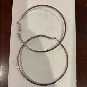 Silver hoop earrings